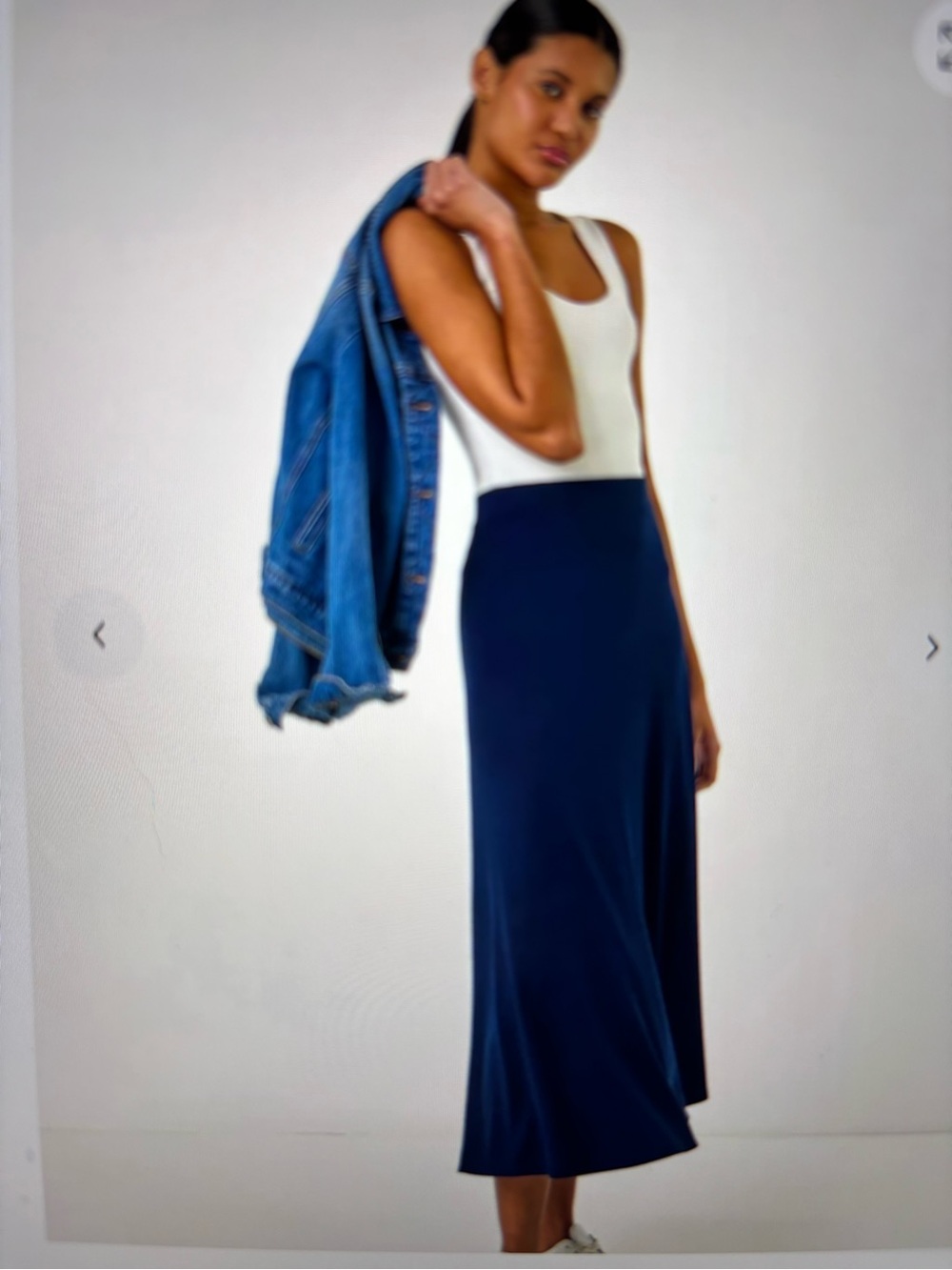Polo Ralph Lauren Navy Maxi Skirt